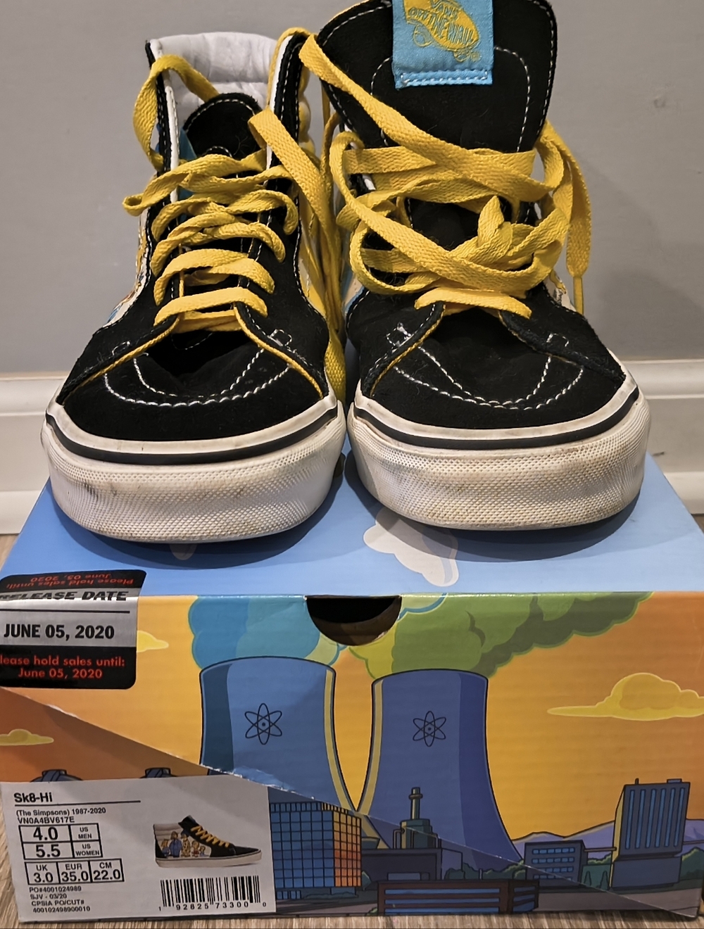 Kids Vans x The Simpsons High-Top Sneakers | Size 4.0 Mens
